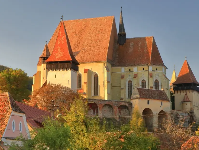 Biertan köyünde, Transilvanya, Romanya'daki UNESCO dünya mirası listesindeki müstahkem kilise