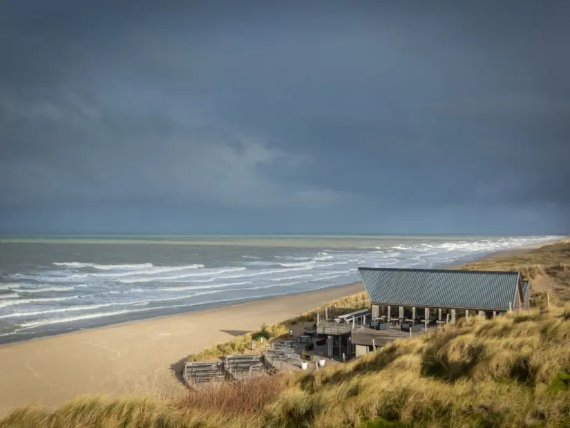 Bredene, Twins Surfclub, bir kış gününde