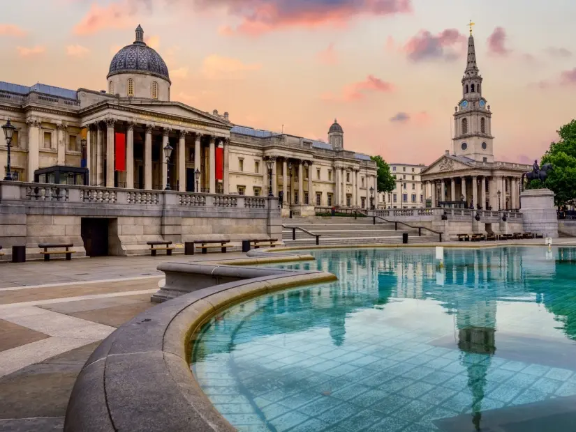 Trafalgar Meydanı Londra, İngiltere, Ulusal Galeri