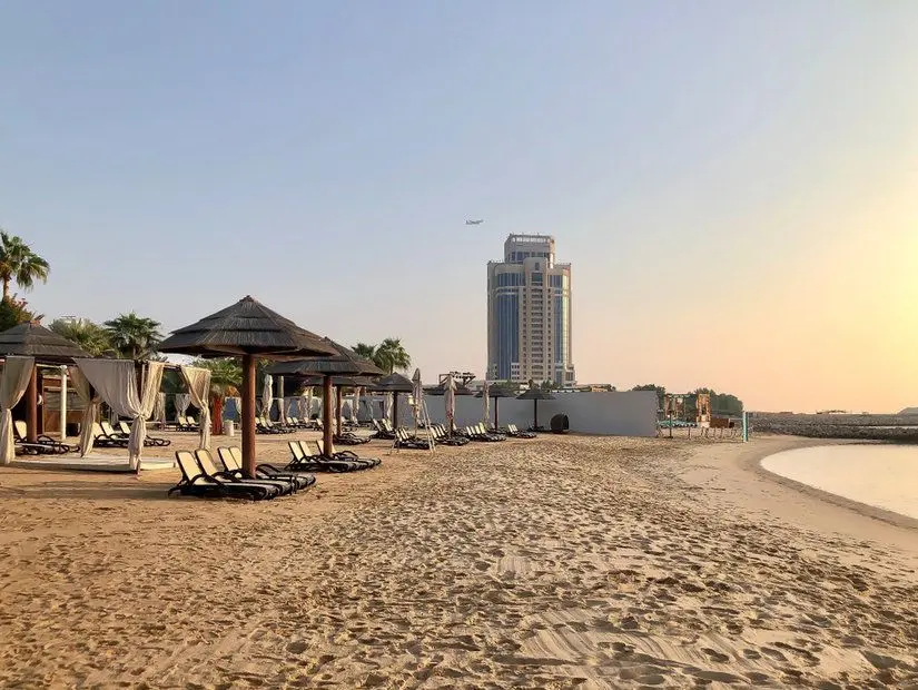 doha plajının eşsiz görünümü
