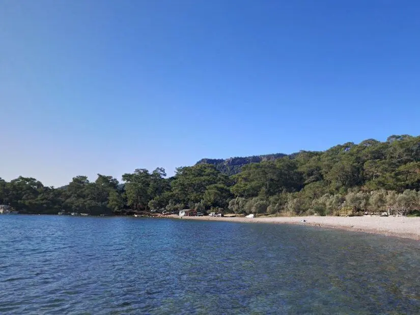 Gemili Plajı denizden manzarası