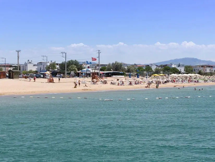 geyikli plajı denizden manzara