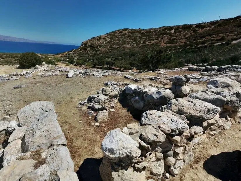 Yunanistan'ın kalıntılarındaki antik arkeoloji alanı