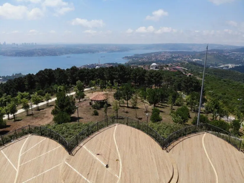 Karlıtepe Piknik Alanı havadan görünümü