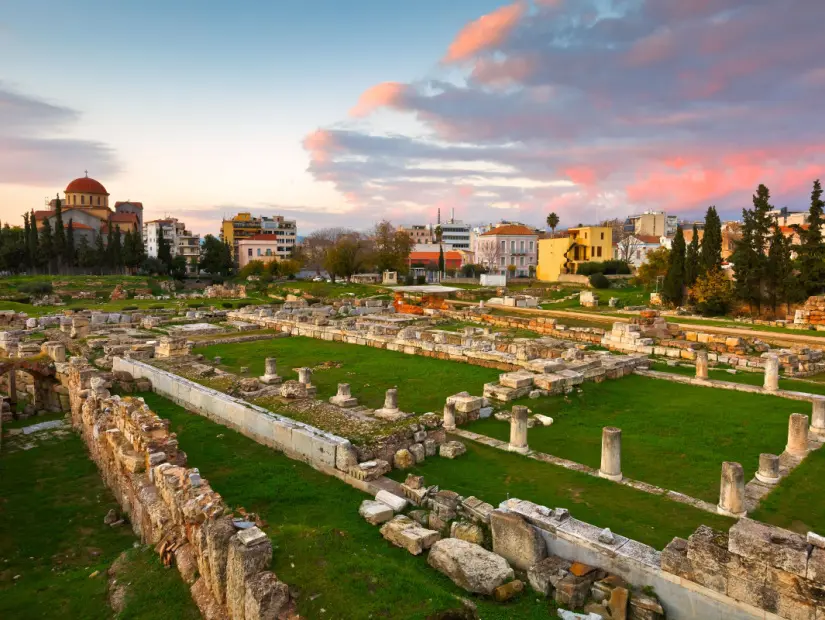 Atina'daki antik Agora'nın yakınındaki Kerameikos arkeolojik alanı