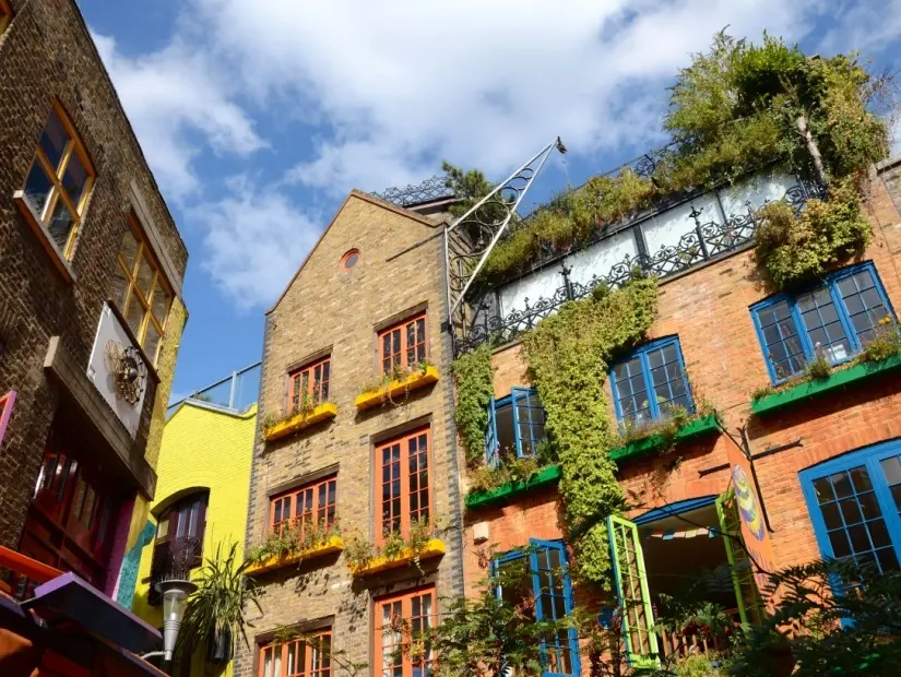 Neal's Yard, Londra'daki renkli binalar