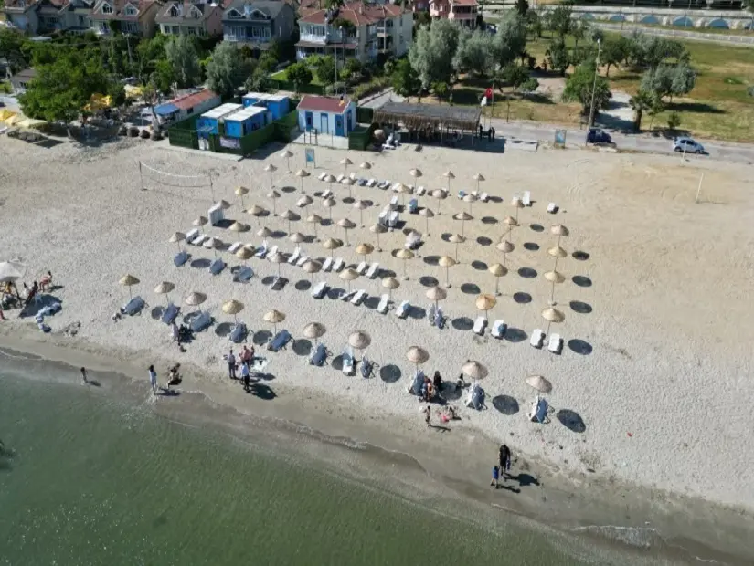 Silivri Plajı havadan görünümü