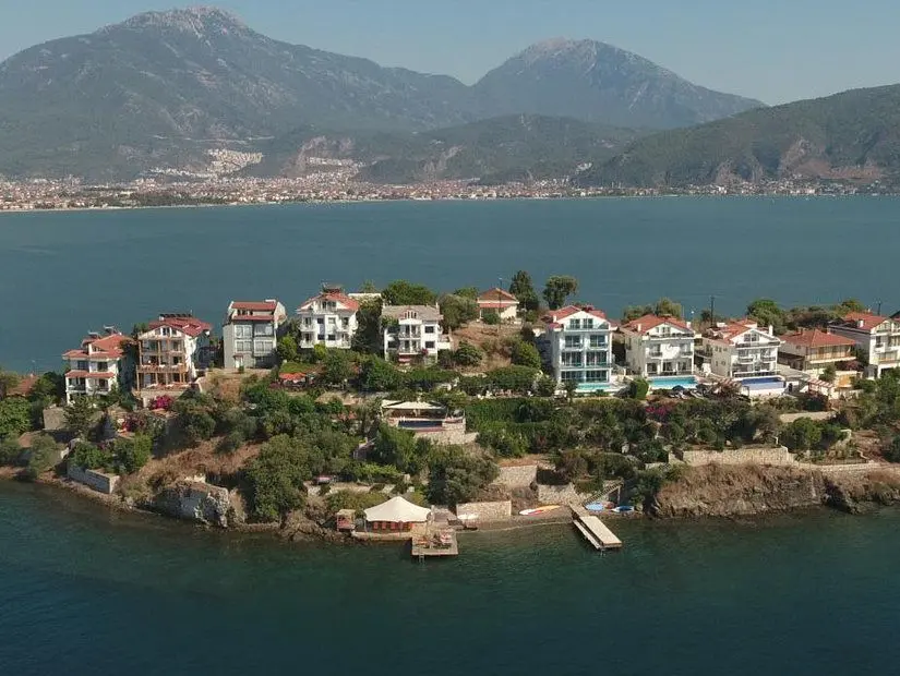 Şövalye Adası Plajı havadan görünümü