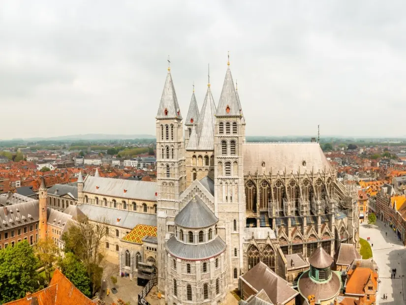 Tournai Katedrali - Tournai görünümü