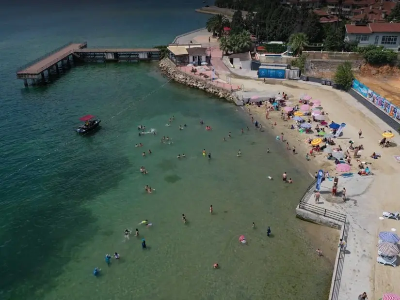 Tuzla Halk Plajı havadan görünümü