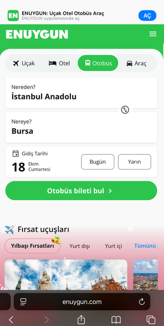 Telefondan online otobüs bileti nasıl alınır?