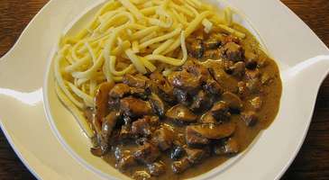 Geschnitzeltes Kalbfleish