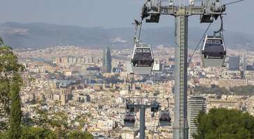Teleferikle Montjuic'e çıkın