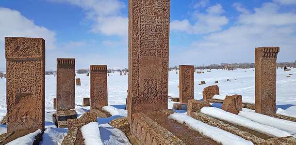 Ahlat Selçuklu Mezarlığı’nda muhteşem kabartmaları inceleyin