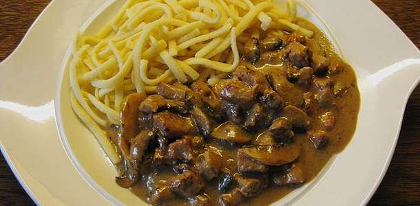 Geschnitzeltes Kalbfleish