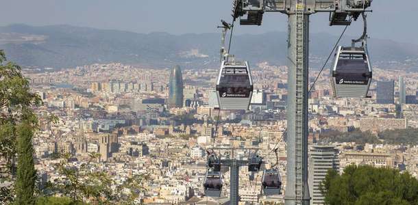 Teleferikle Montjuic'e çıkın